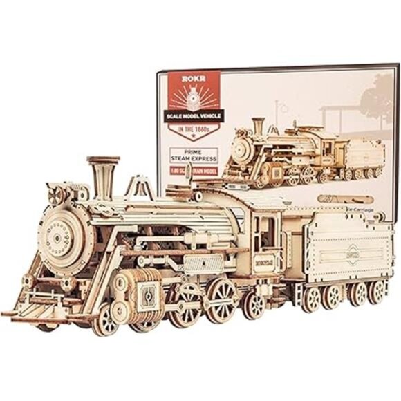 ROKR 3D Wooden Puzzle for Adults-Mechanical Train Model Kits-Brain Teaser - Picture 7 of 7